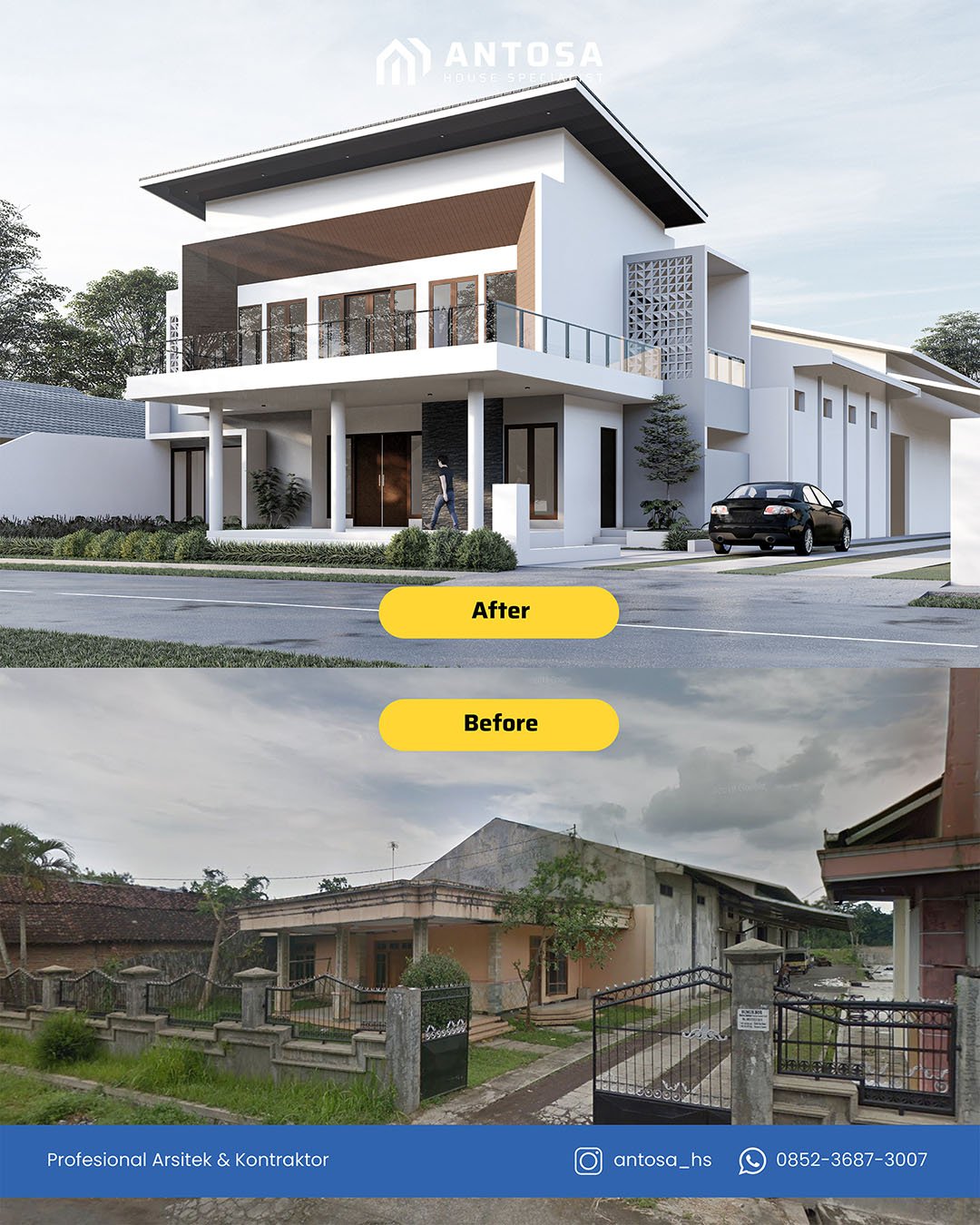 transformasi rumah lama menjadi hunian modern before after transformasi rumah lama menjadi hunian modern before after