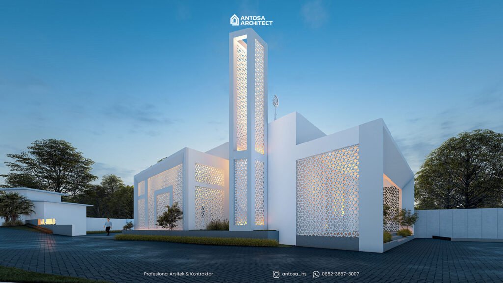 desain masjid modern minimalis