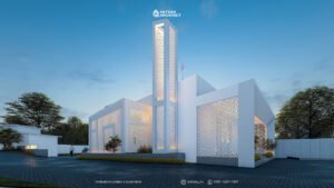 desain masjid modern minimalis