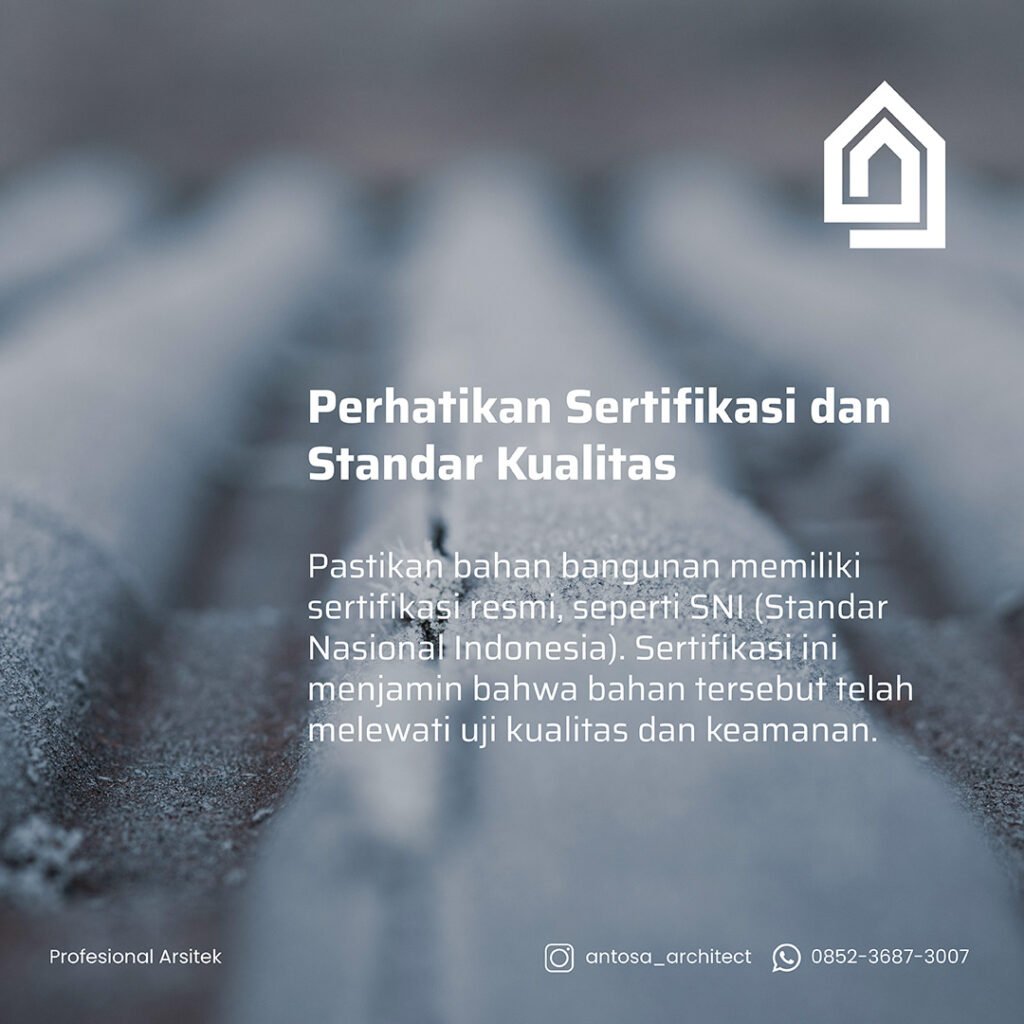 TIPS MEMILIH BAHAN BANGUNAN TIPS MEMILIH BAHAN BANGUNAN