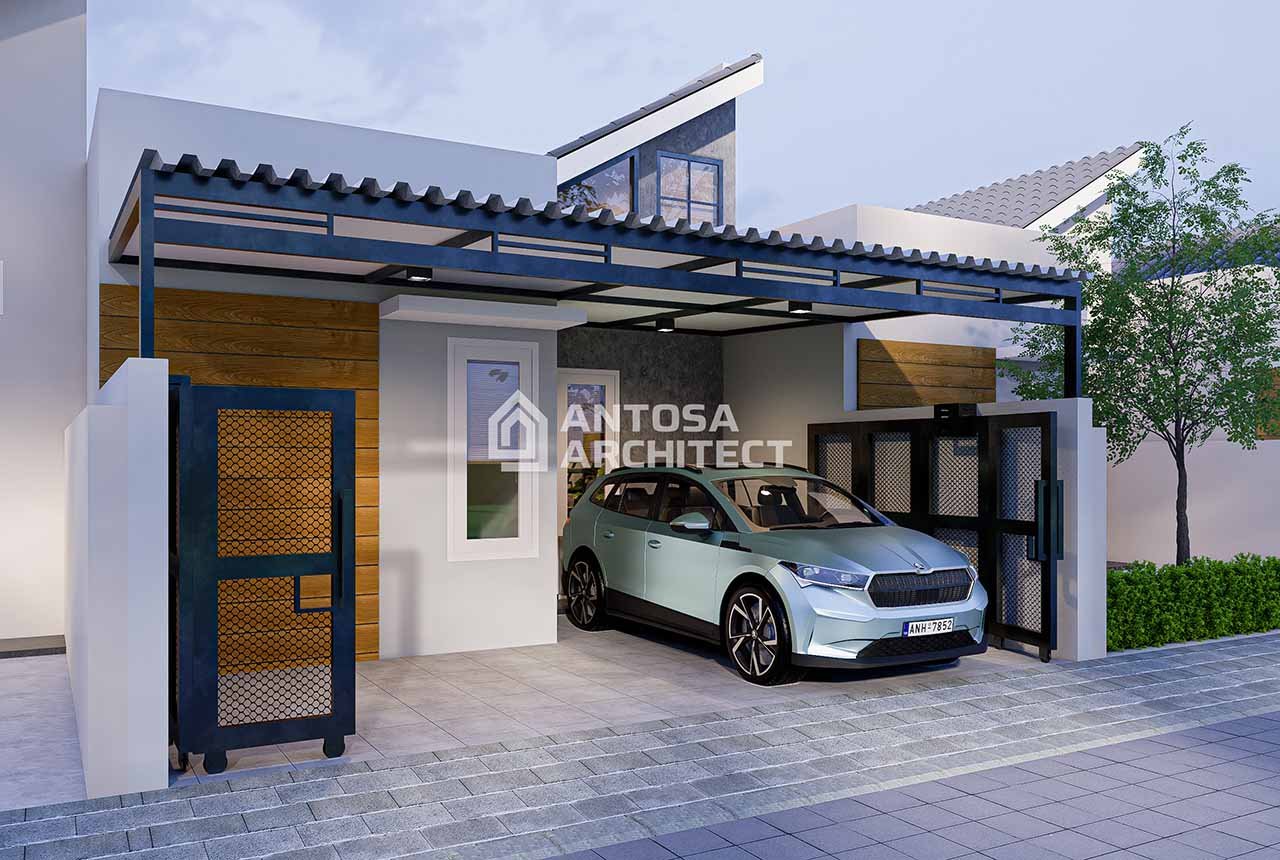 renovasi rumah subsidi bagian depan tampak samping