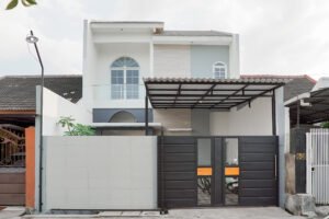 model rumah minimalis 2 lantai tampak depan terbaru